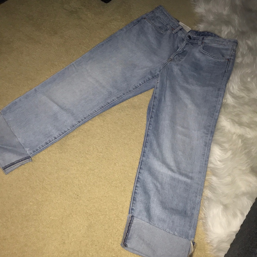 NWT denim, high rise, straight leg jeans from H&M